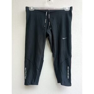Nike Dri-Fit Women’s Capri Leggings Black Pink Size Small